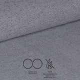 sgabello mey in tessuto nordic 16 grigio cenere con gambe in metallo nere, struttura stabile in metallo o legno massello