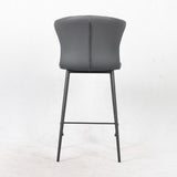 sgabello core colore antracite con gambe in metallo nero, struttura stabile in metallo o legno massello