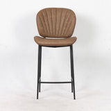 sgabello elice colore tortora vintage gambe in metallo colore nero, sgabello moderno per cucina, bar o penisola