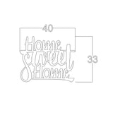 scritta decorativa home sweet home nero 40x33 cm mt192410, quadro moderno con cornice elegante per pareti raffinate