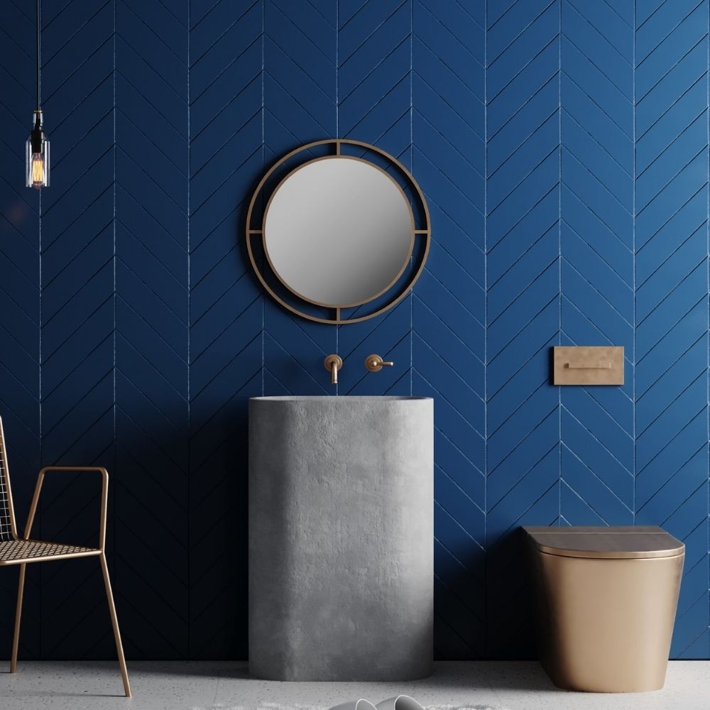 specchio bubble con doppia cornice in metallo oro, ideali per dare profondità e personalità agli ambienti