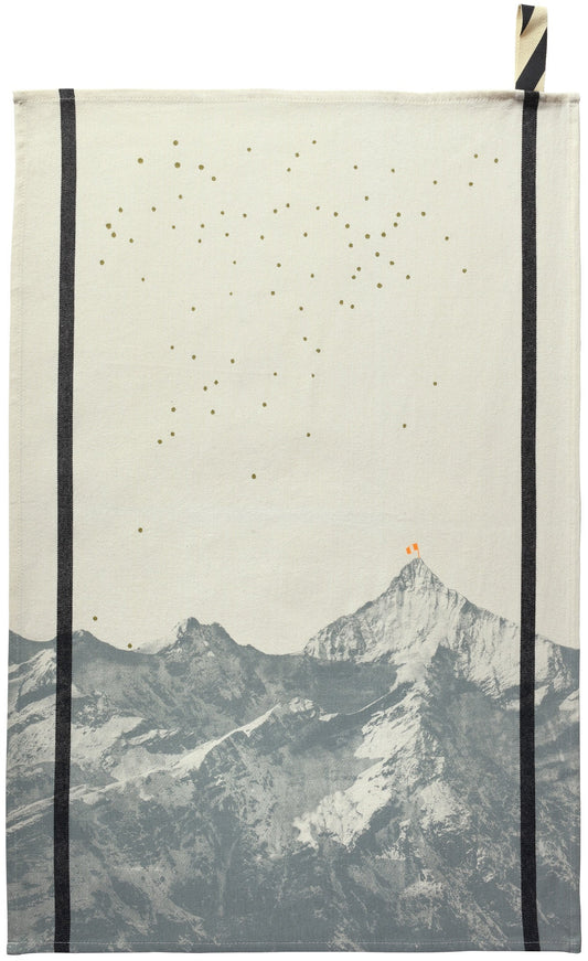 strofinaccio bernard ecru, colore ecru, taglia 50 x 70. strofinaccio piegato su fondo neutro per mostrare texture e finiture