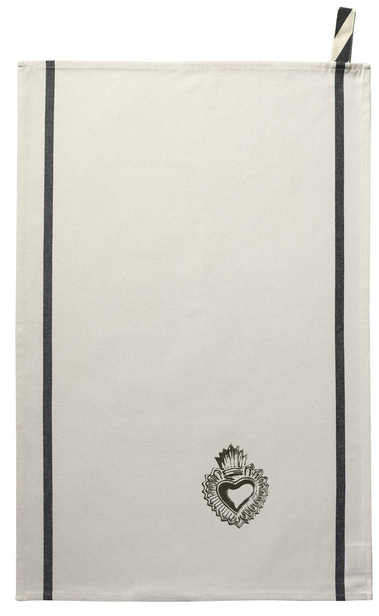 strofinaccio bon coeur oro, colore oro, taglia 50 x 70. strofinaccio piegato su fondo neutro per mostrare texture e finiture