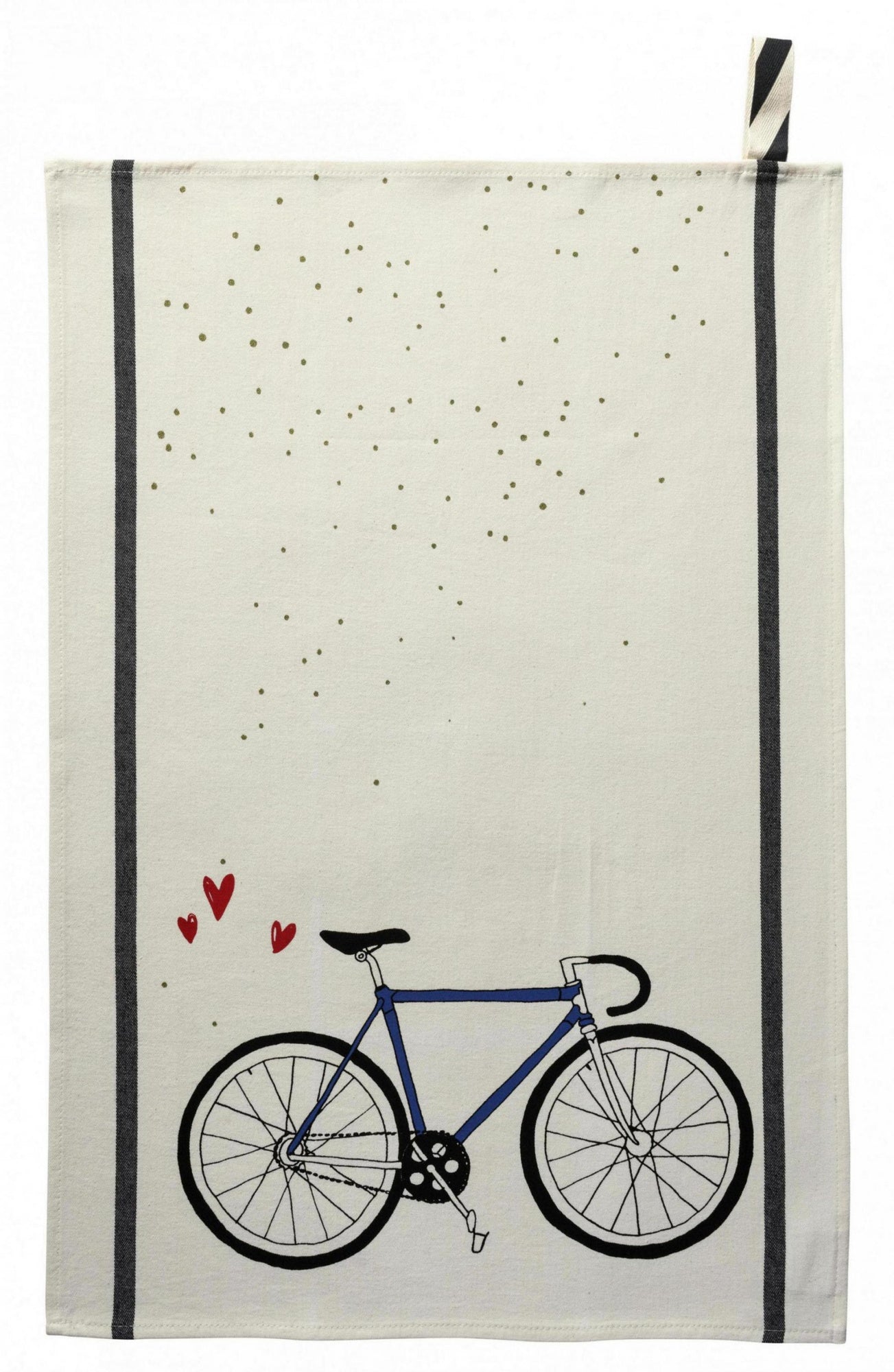 strofinaccio felice, colore felice, taglia 50 x 70. strofinaccio piegato su fondo neutro per mostrare texture e finiture