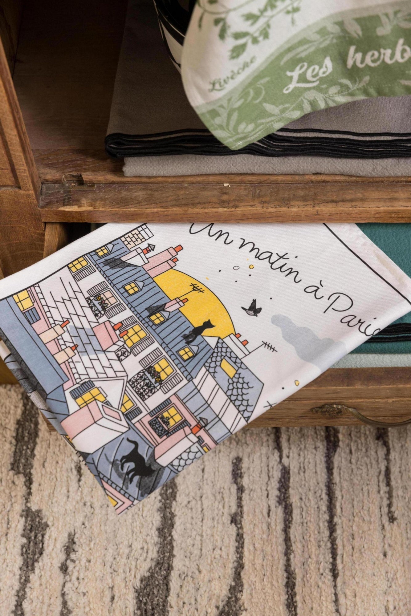 strofinaccio toits de paris bianco, colore bianco, taglia 48 x 72. pratico e assorbente, perfetto per asciugare piatti e stoviglie