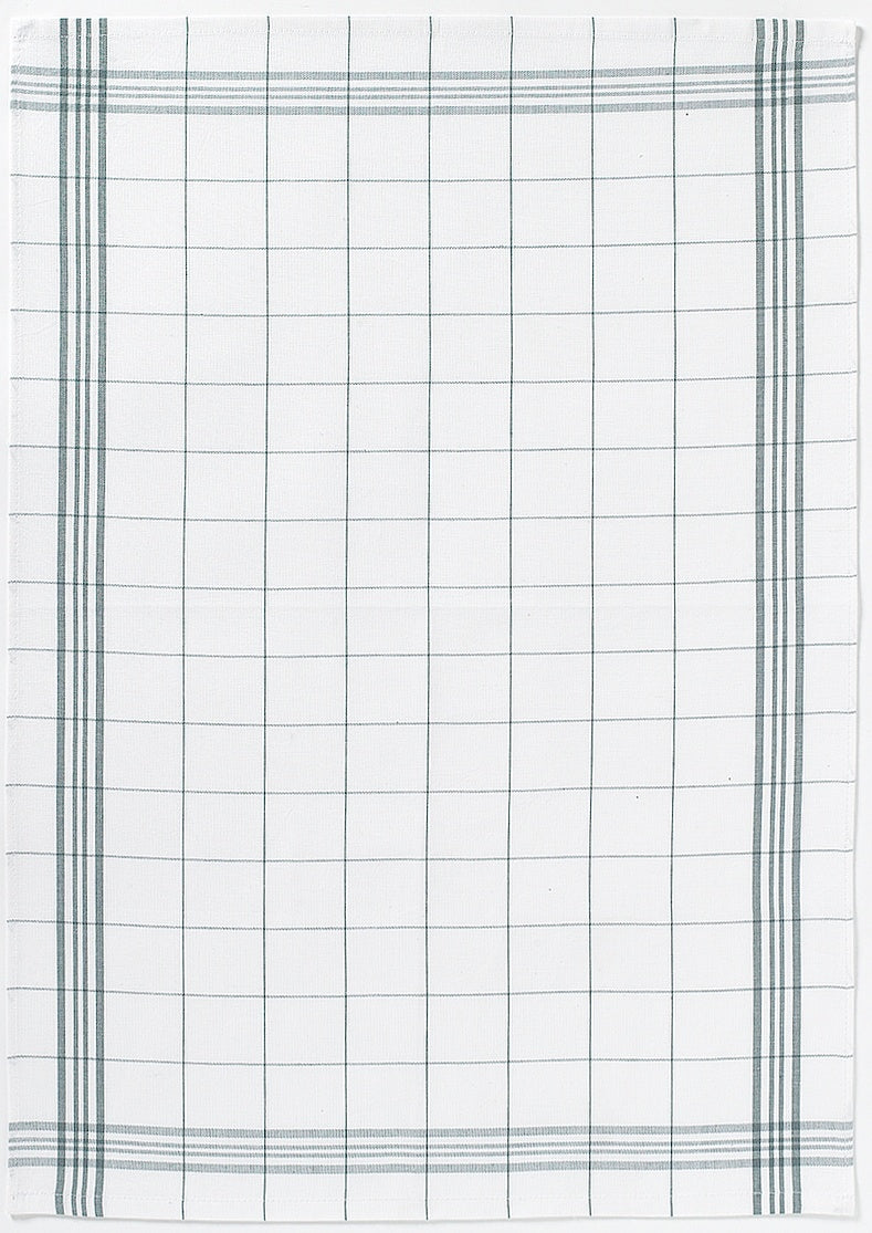 strofinaccio carreaux grigio, colore grigio, taglia 50 x 70. strofinaccio piegato su fondo neutro per mostrare texture e finiture