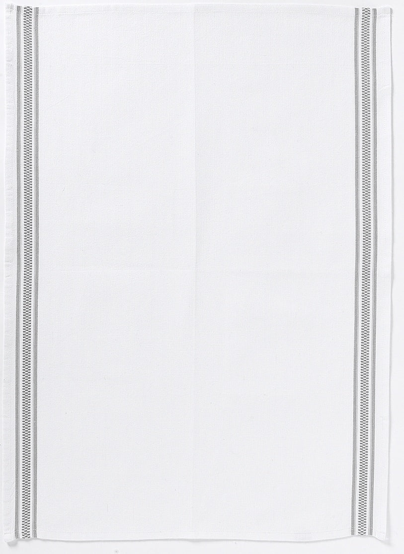 strofinaccio bande damier grigio, colore grigio, taglia 50 x 70. strofinaccio piegato su fondo neutro per mostrare texture e finiture