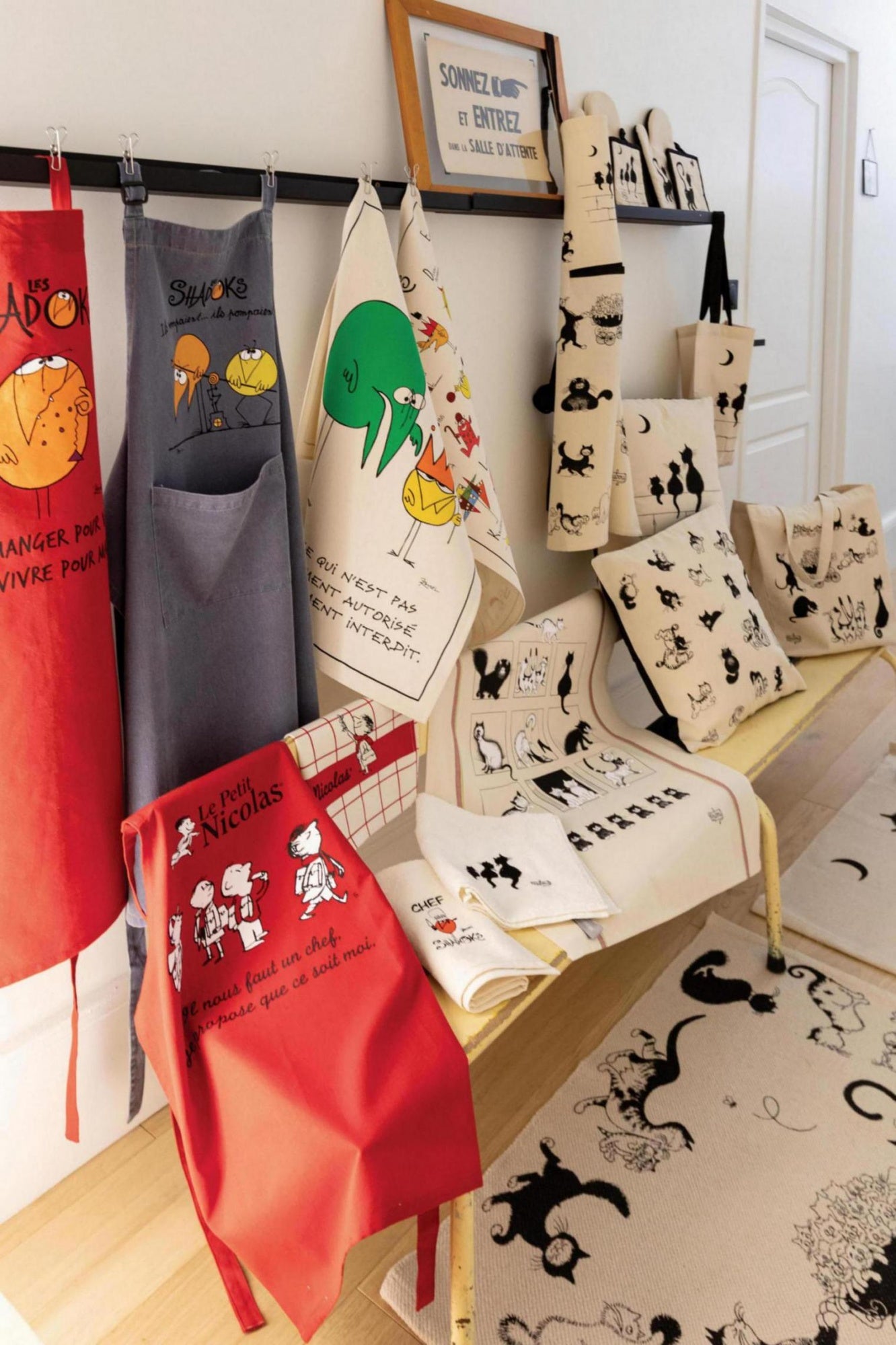 strofinaccio dubout chats farandole ecru, colore ecru, taglia 48 x 72. confezionato in 100% cotone, assorbenza e resistenza per ogni esigenza in cucina