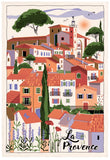 strofinaccio village provence ecru, colore ecru, taglia 48 x 72. strofinaccio piegato su fondo neutro per mostrare texture e finiture