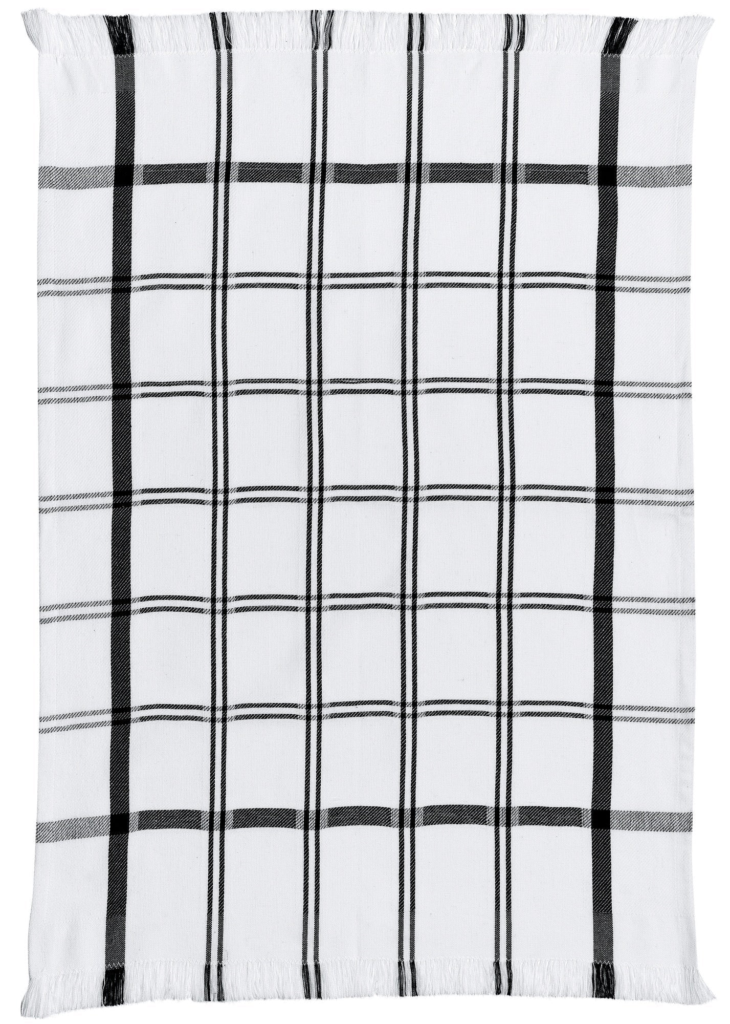 strofinaccio carol nero, colore nero, taglia 50 x 70. strofinaccio piegato su fondo neutro per mostrare texture e finiture