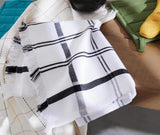 strofinaccio carol nero, colore nero, taglia 50 x 70. confezionato in 80% cotone riciclato 20% poliestere, assorbenza e resistenza per ogni esigenza in cucina