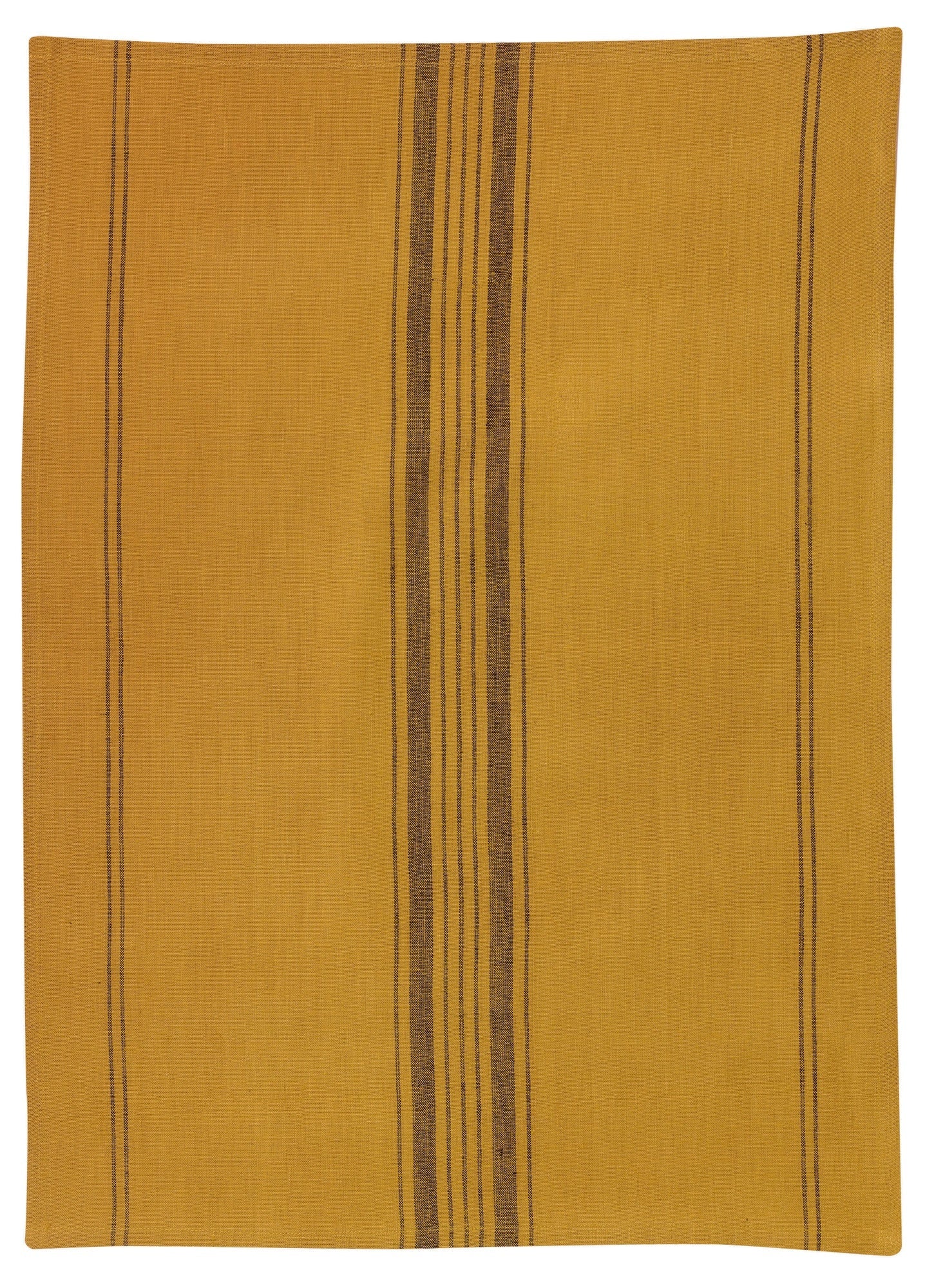 strofinaccio misto righe kilia bronzo, colore bronzo, taglia 50 x 70. strofinaccio piegato su fondo neutro per mostrare texture e finiture