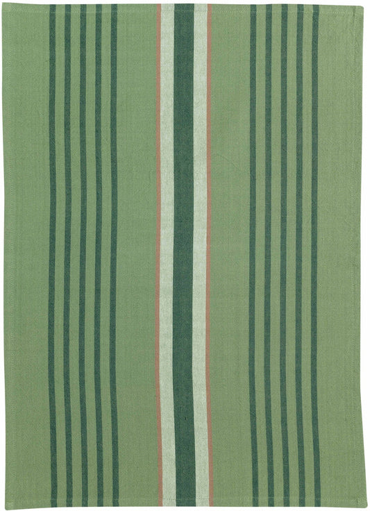 strofinaccio riciclato yuna green, colore green, taglia 50 x 70. strofinaccio piegato su fondo neutro per mostrare texture e finiture