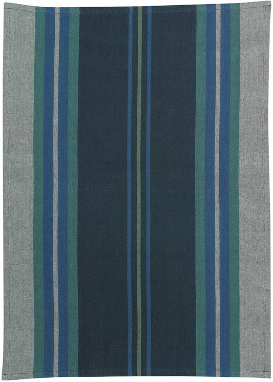 strofinaccio riciclato yuna marina militare, colore marina militare, taglia 50 x 70. strofinaccio piegato su fondo neutro per mostrare texture e finiture