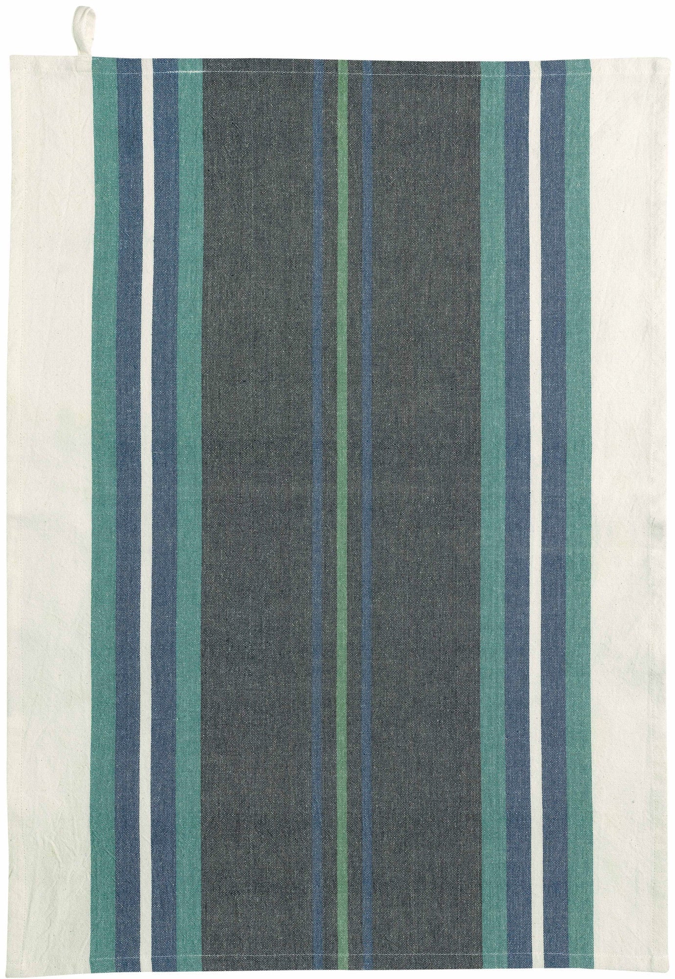 strofinaccio riciclato yuna marino/naturale, colore marino/naturale, taglia 50 x 70. strofinaccio piegato su fondo neutro per mostrare texture e finiture