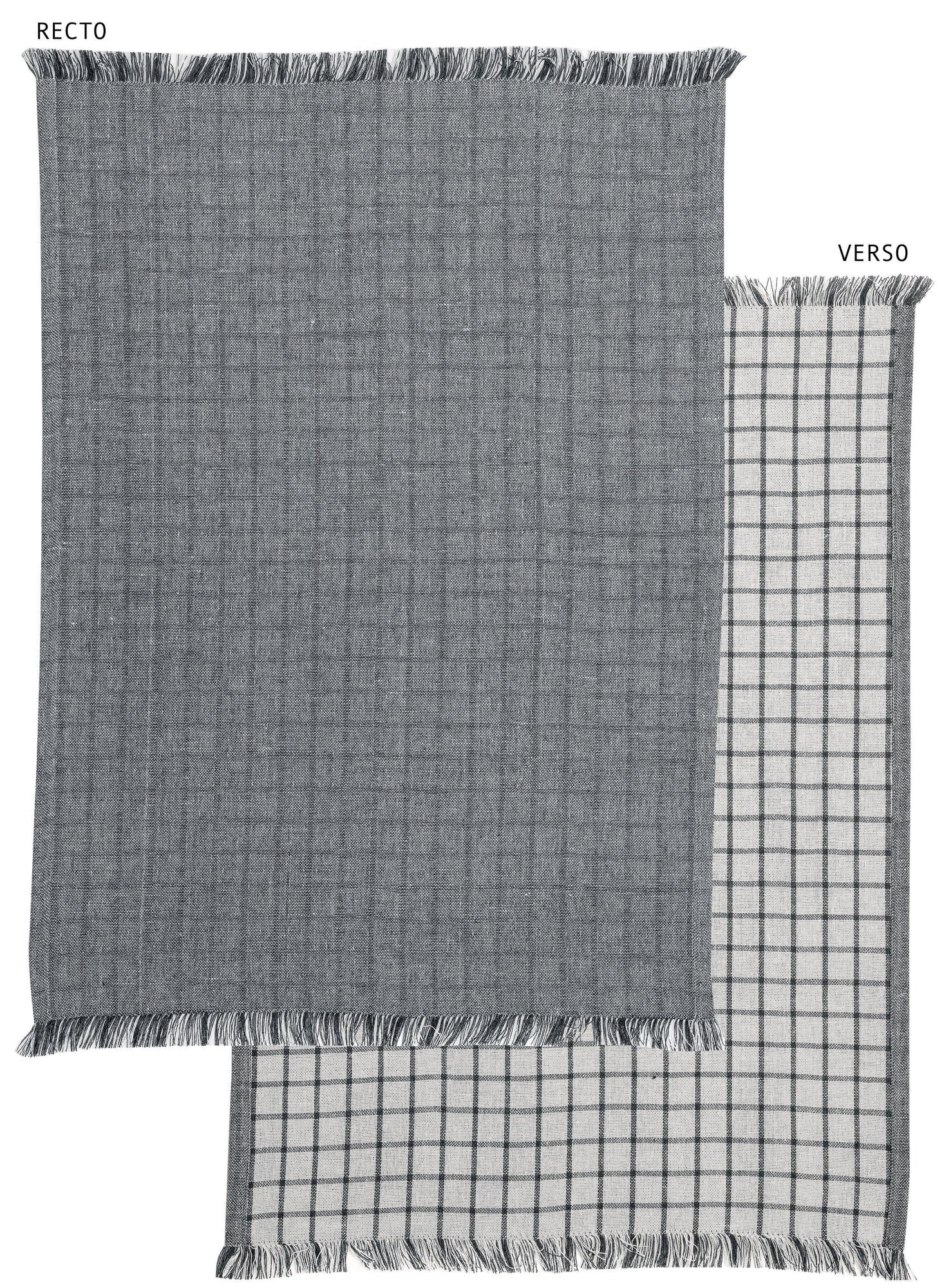 strofinaccio riciclato aden bianco/nero, colore bianco/nero, taglia 50 x 70. confezionato in 80% cotone riciclato 20% poliestere, assorbenza e resistenza per ogni esigenza in cucina