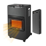 stufa white a gas pieghevole con vano bombola fino a 15kg 4200w, stufa o condizionatore visto frontalmente