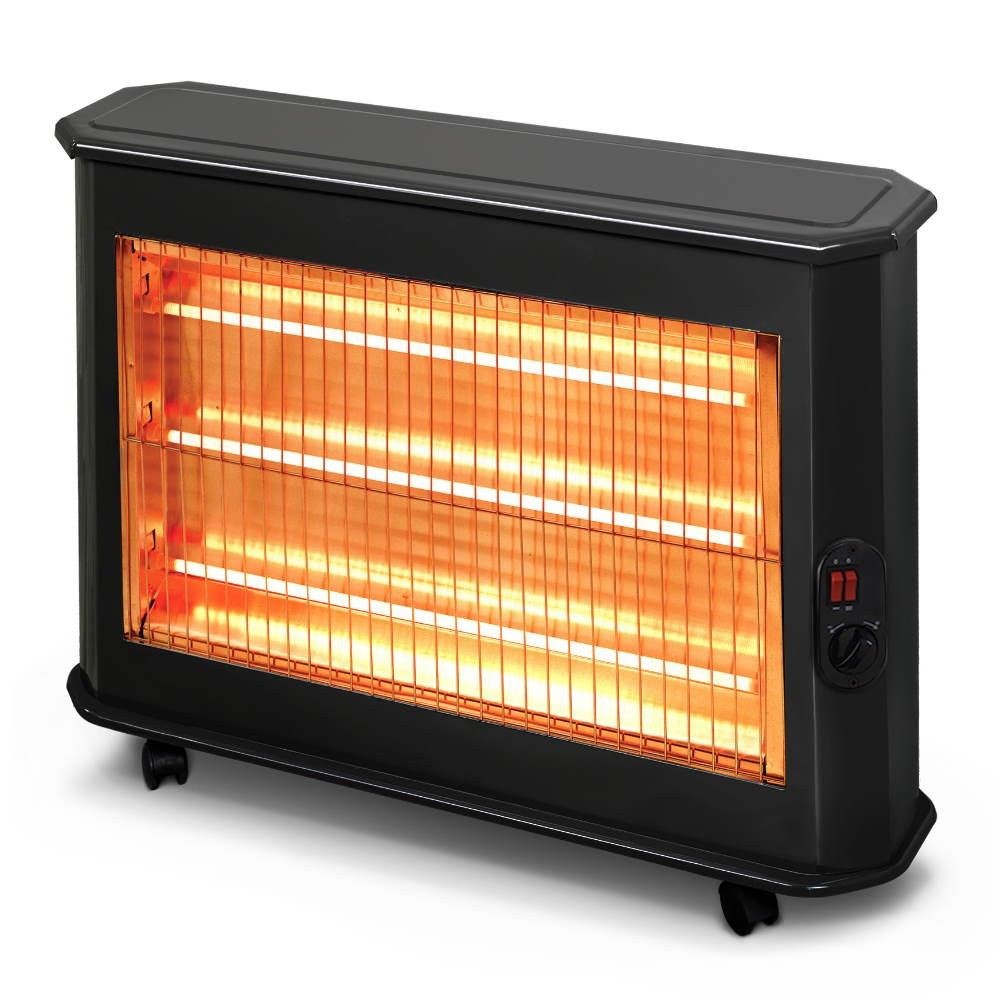 stufa elettrica kumtel ks-2700 a quarzo 2000 watt, stufa o condizionatore visto frontalmente