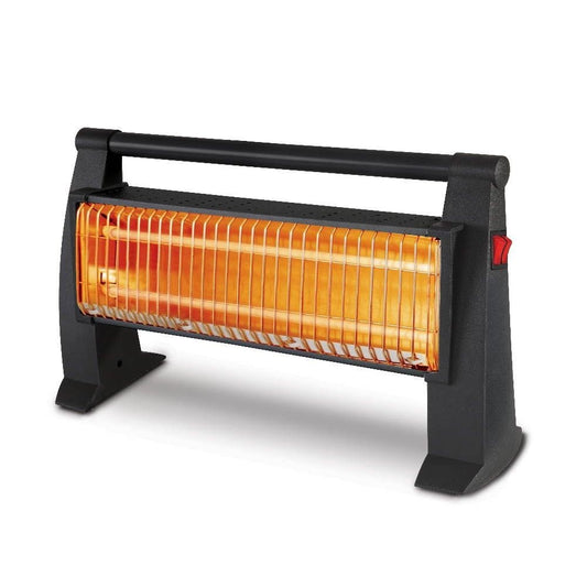 stufa elettrica kumtel lx-2819 al quarzo 1200 watt, stufa o condizionatore visto frontalmente