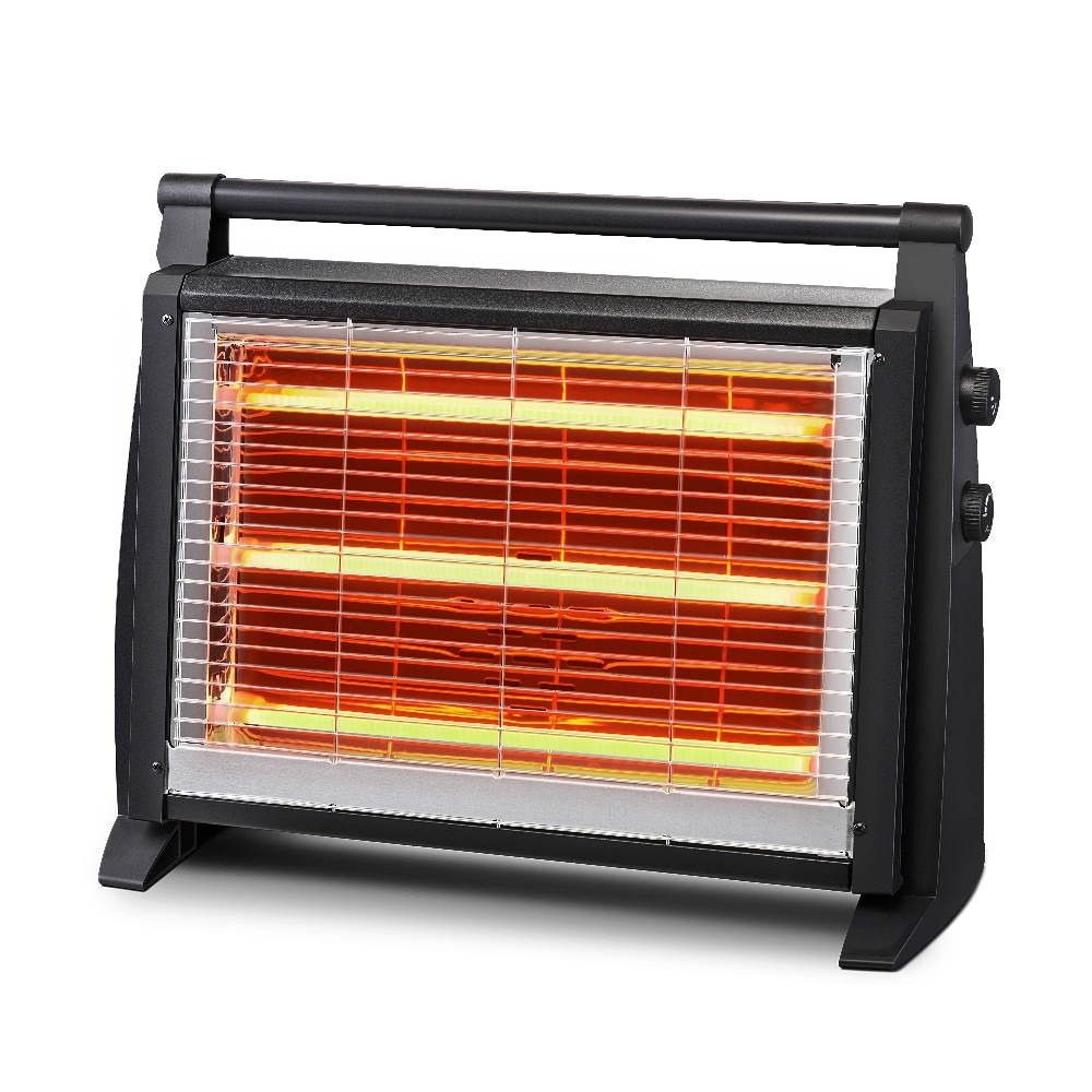 stufa elettrica kumtel lx-2831 a quarzo 1800 watt, stufa o condizionatore visto frontalmente