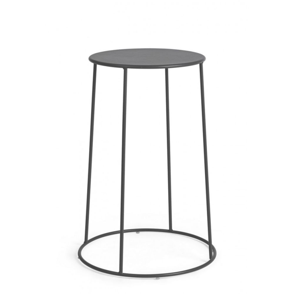 set di 4 tavolini austin in acciaio antracite, tavolino da giardino ideale per relax all’aperto