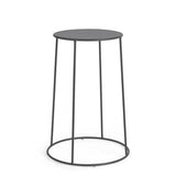 set di 4 tavolini austin in acciaio antracite, tavolino da giardino ideale per relax all’aperto