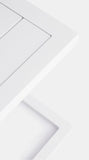 tavolino hilde bianco 40×40 cm, realizzato in materiali outdoor come alluminio o rattan
