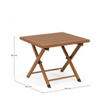 tavolino taylor in alluminio ruggine, pieghevole, dettaglio della struttura resistente alle intemperie