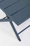tavolino taylor in alluminio blu, pieghevole, perfetto per appoggiare bevande, libri o decorazioni