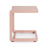 set di 2 tavolini rettangolari konnor in alluminio rosa, perfetto per appoggiare bevande, libri o decorazioni