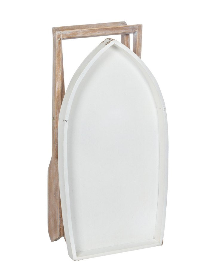 tavolino pieghevole gozzo in legno bianco e gambe naturali, finitura invecchiata 76 x 40 cm, dettaglio della struttura e...