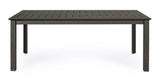 tavolo allungabile konnor in alluminio antracite 200×110 cm – 300×110 cm, dettaglio dei materiali trattati per uso esterno