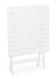 tavolo elin pieghevole bianco 70×70 cm, design resistente e dal look naturale