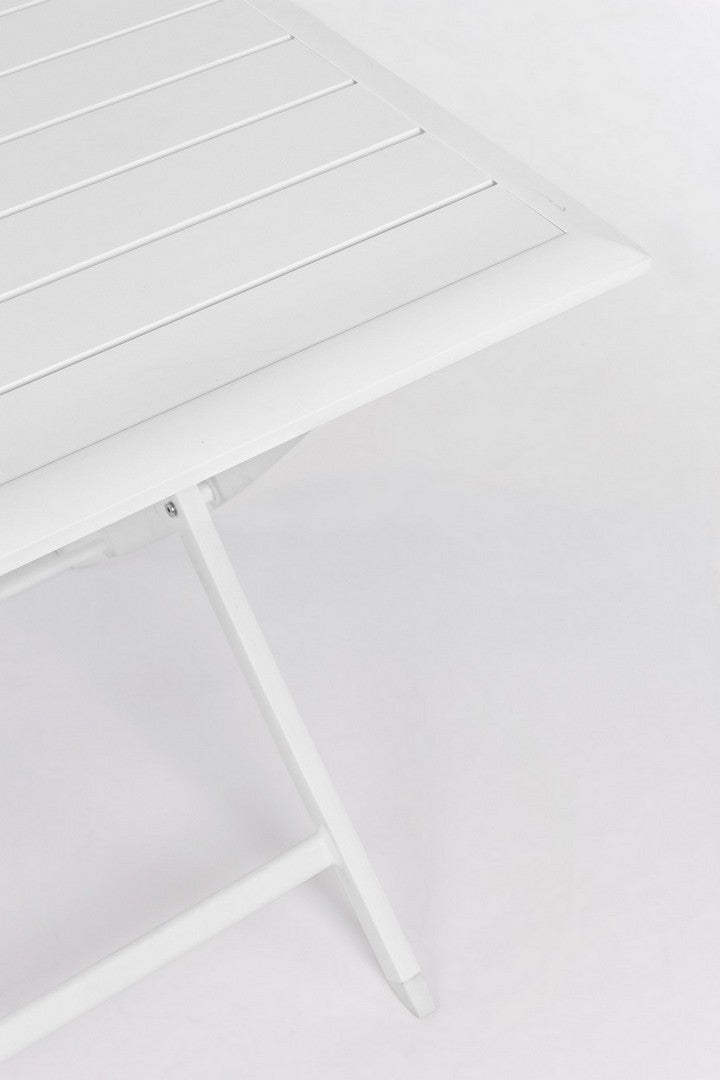 tavolo elin pieghevole bianco 110×70 cm, ideale per barbecue, aperitivi o relax estivo