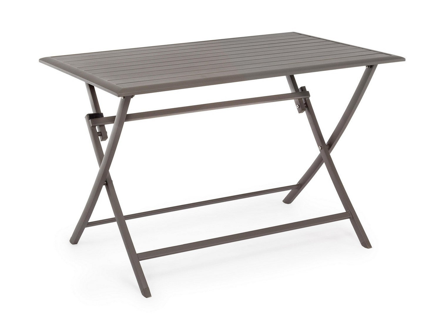 tavolo elin pieghevole tortora 110×70 cm, tavolo da giardino perfetto per pranzi all’aperto