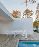 tavolo hilde allungabile bianco 160/240×90 cm, tavolo outdoor che unisce stile e praticità