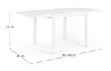 tavolo allungabile pelagius in alluminio bianco 83×80 cm – 166×80 cm, ideale per barbecue, aperitivi o relax estivo