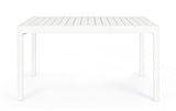 tavolo allungabile pelagius in alluminio bianco 135×90 cm – 270×90 cm, dettaglio dei materiali trattati per uso esterno