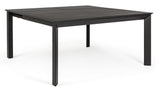 tavolo allungabile konnor in alluminio antracite 160×110 cm – 160×160 cm, tavolo da giardino perfetto per pranzi all’aperto