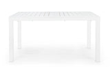tavolo hilde allungabile bianco 140/210×77 cm, ideale per barbecue, aperitivi o relax estivo