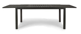 tavolo hilde allungabile antracite 160/240×90 cm, ambientazione in giardino con sedie coordinate