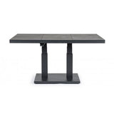 tavolo truman in ceramica e struttura antracite con altezza regolabile 140x85x49 cm – 140x85x72 cm, ideale per barbecue,...