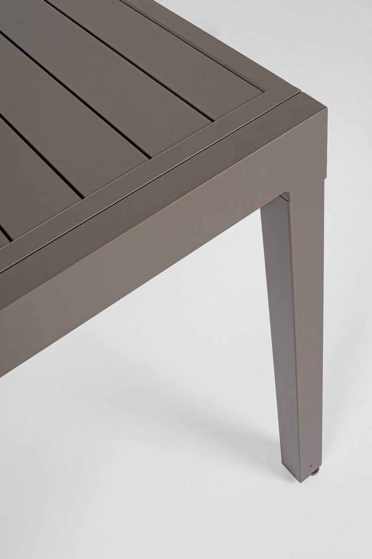 tavolo allungabile pelagius in alluminio caffè 135×90 cm – 270×90 cm, stile rustico o moderno per ogni tipo di giardino