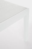 tavolo allungabile cliv effetto legno materico e struttura in alluminio bianco 135×90 cm – 270×90 cm, design resistente e...