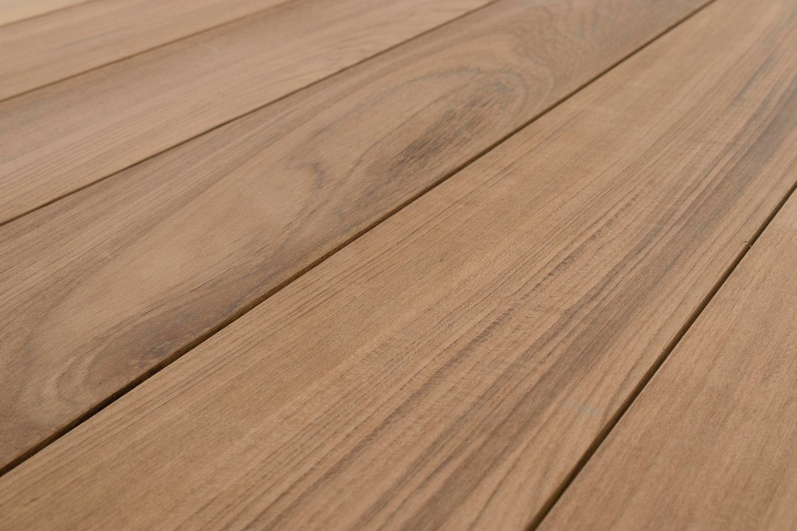 tavolo allungabile cameron in alluminio antracite e legno teak 228×100 cm – 294×100 cm, complemento d’arredo immancabile per...