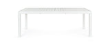tavolo hilde allungabile bianco 200/300×100 cm, ideale per barbecue, aperitivi o relax estivo