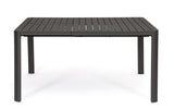 tavolo allungabile kiplin in alluminio antracite 149×97 cm – 149×149 cm, dettaglio dei materiali trattati per uso esterno