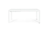 tavolo allungabile kiplin in alluminio bianco 180×100 cm – 240×100 cm, dettaglio dei materiali trattati per uso esterno