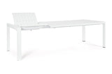 tavolo allungabile kiplin in alluminio bianco 180×100 cm – 240×100 cm, facile da pulire e da spostare all’occorrenza