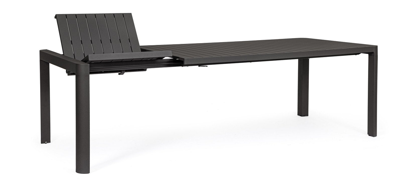 tavolo allungabile kiplin in alluminio antracite 180×100 cm – 240×100 cm, facile da pulire e da spostare all’occorrenza